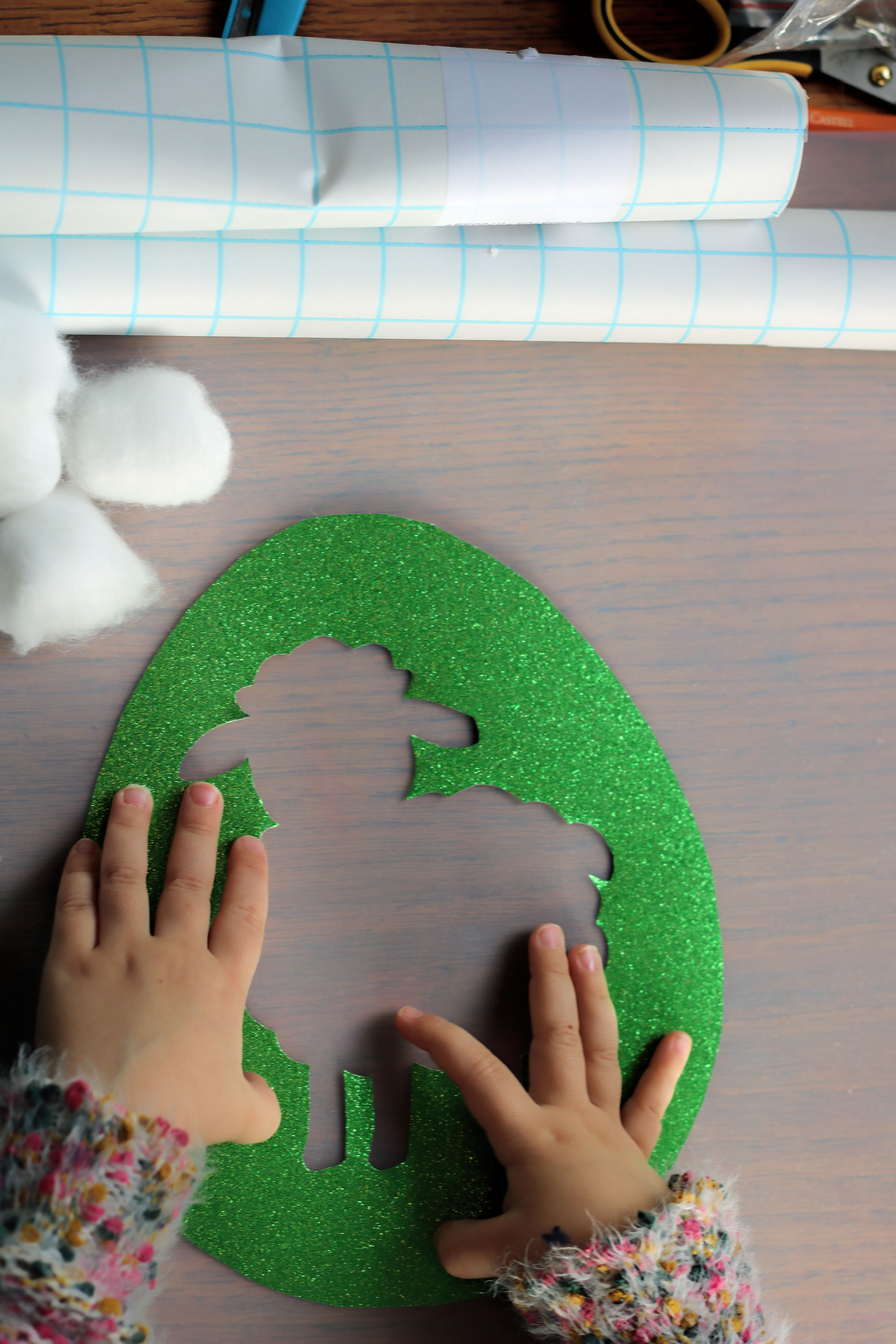 Ostern basteln Kleinkinder, Watte, einfach U3 2 Jahre