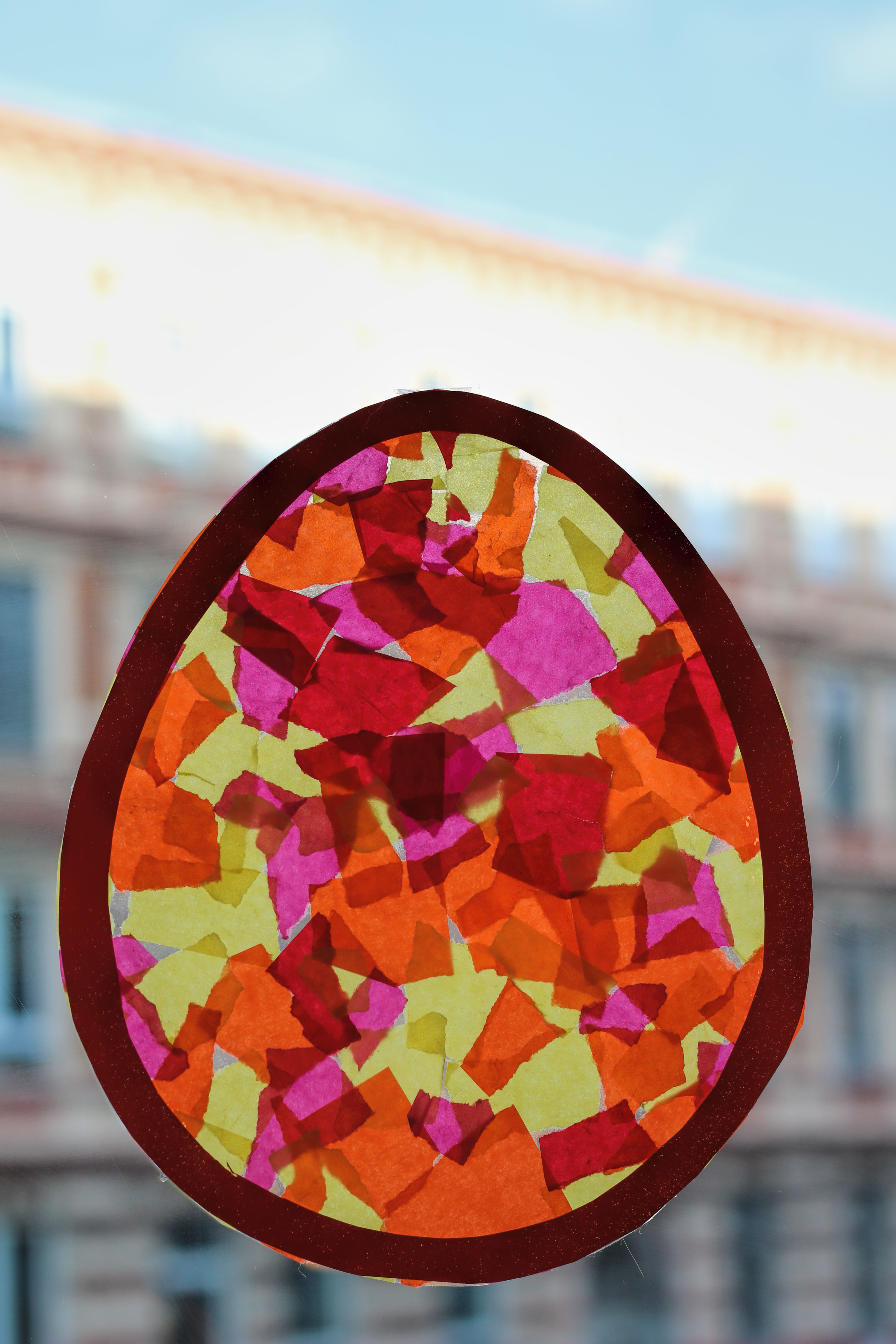 Fensterbild Kleinkind U3 Ostern einfach 1 Jahr 2 Jahre 3 Jahre