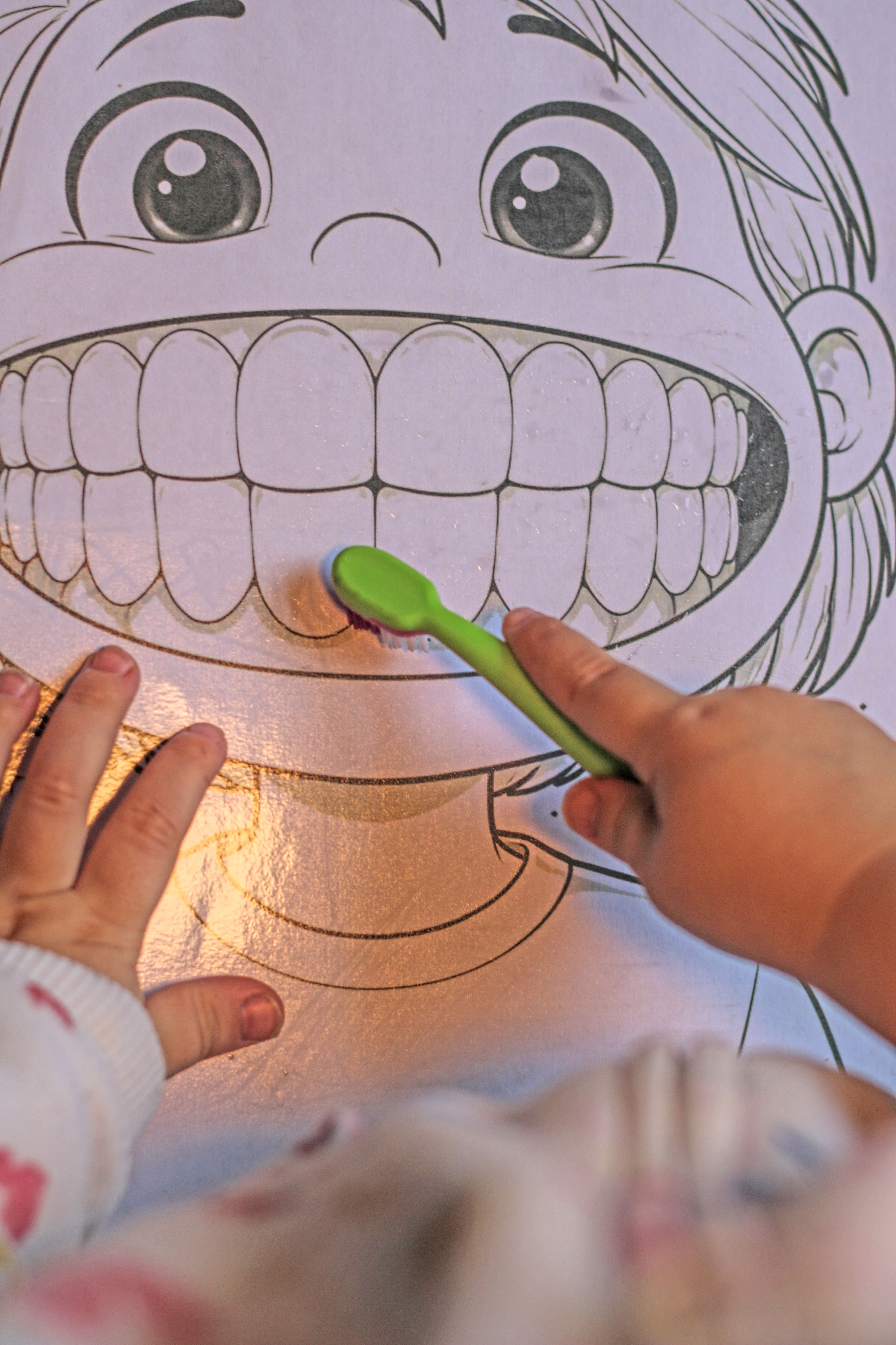 Zähneputzen üben Vorlage basteln Kinder